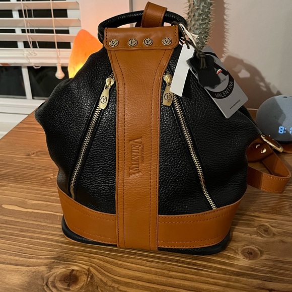 Valentina Convertible Sling Leather Backpack - Picture 4 of 12